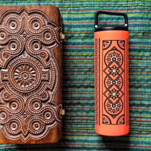 Термос металевий “Скриня” помаранчевий