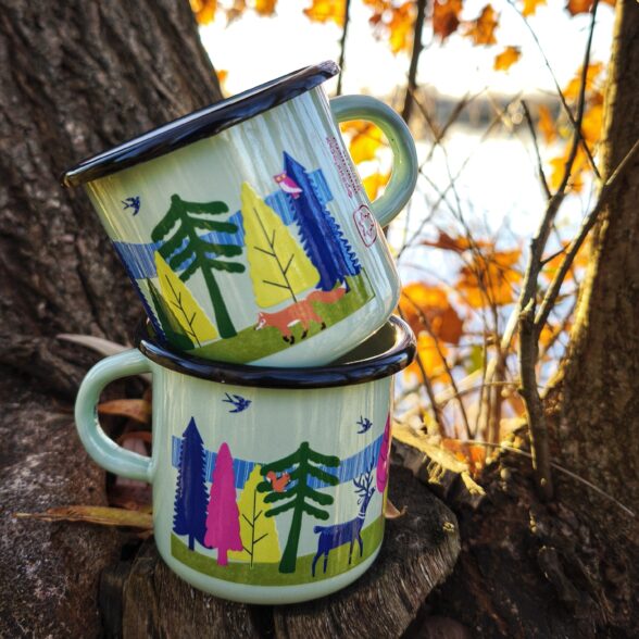 Горнятко металеве “Ліс” м’ятне