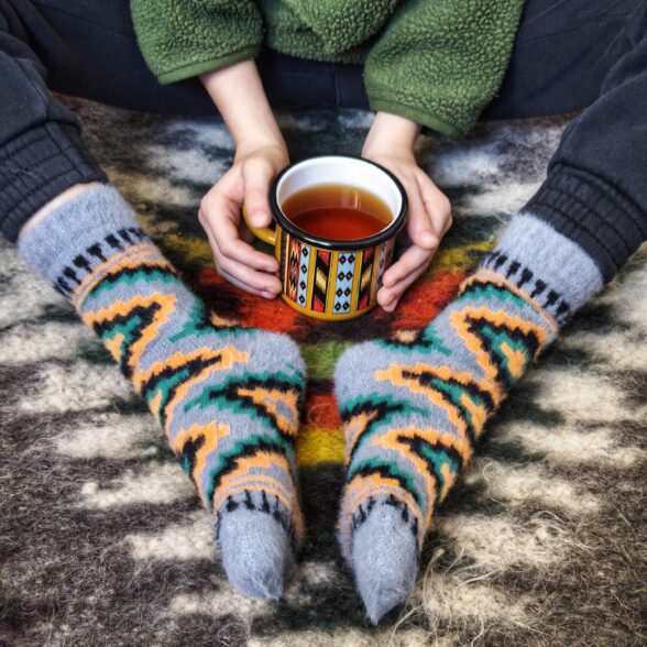 Шкарпетки теплі “Ліжник” сірий