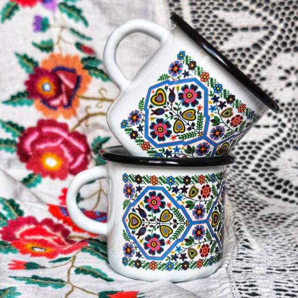 Горнятко металеве “Вишиванка” біле