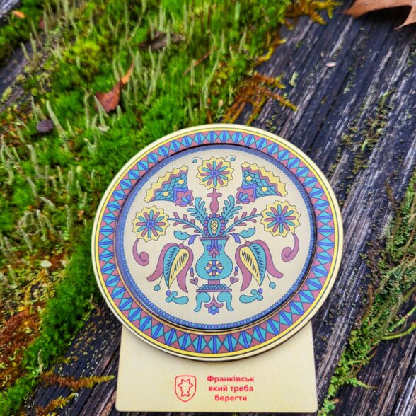 Магніт дерев’яний “Косівська кераміка”