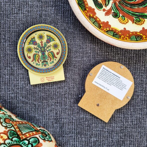 Магніт дерев’яний “Косівська кераміка”