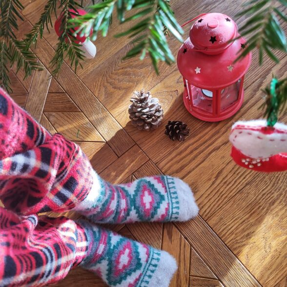 Шкарпетки теплі “Ліжник” білий