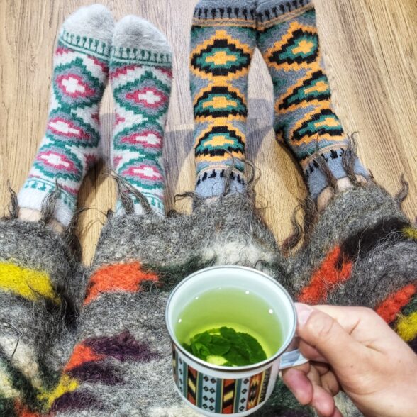 Шкарпетки теплі “Ліжник” білий