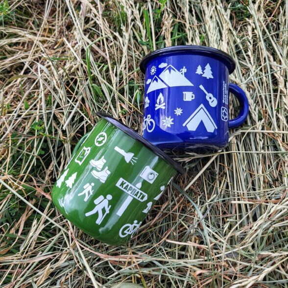 Горнятко металеве “Тиждень у Карпатах” синє