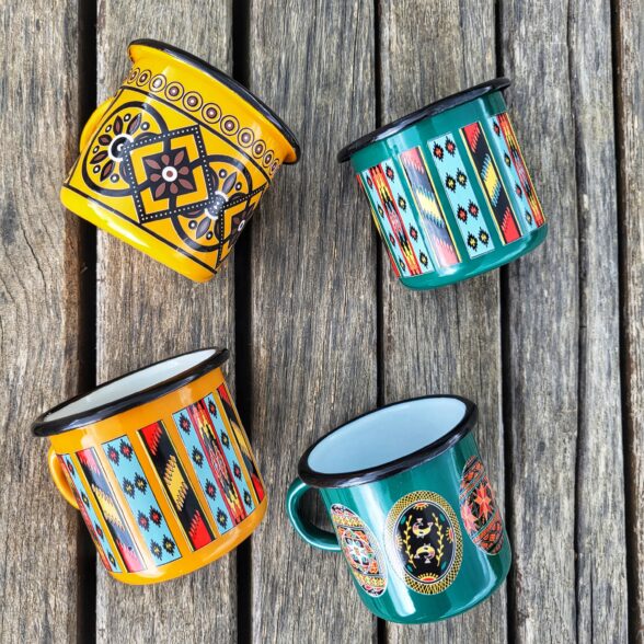 Горнятко металеве “Ліжник”  темно-зелене