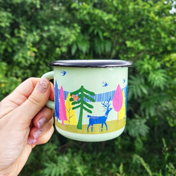 Горнятко металеве “Ліс” м’ятне