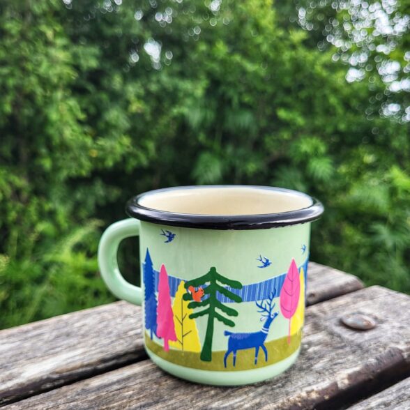 Горнятко металеве “Ліс” м’ятне