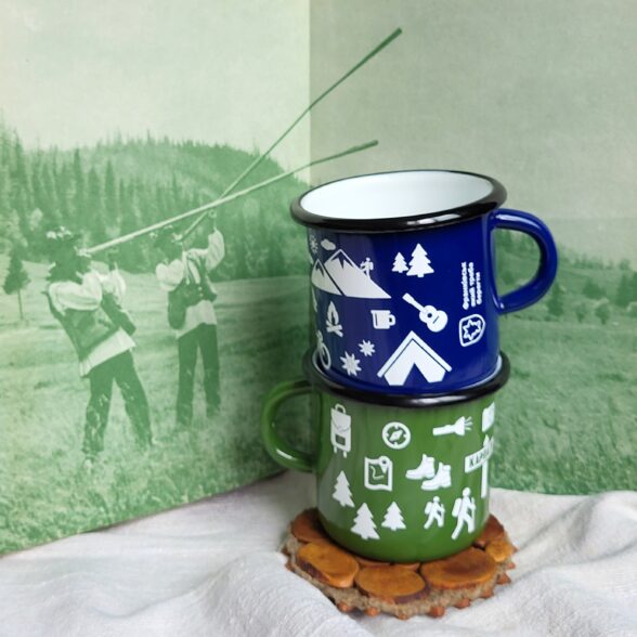 Горнятко металеве “Тиждень у Карпатах” синє