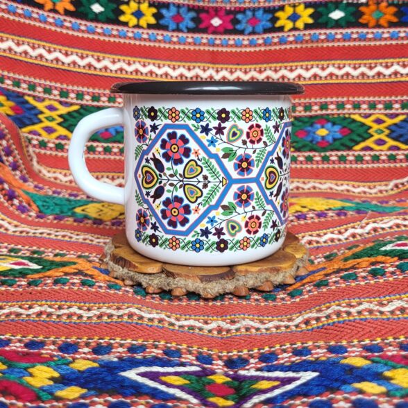 Горнятко металеве “Вишиванка” біле