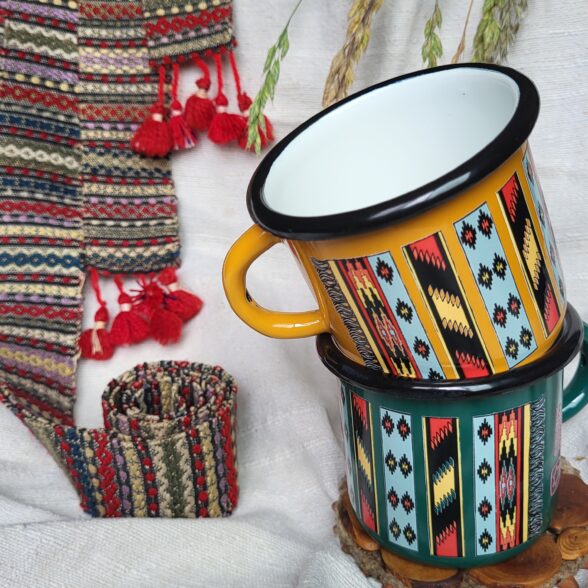 Горнятко металеве “Ліжник”  темно-зелене