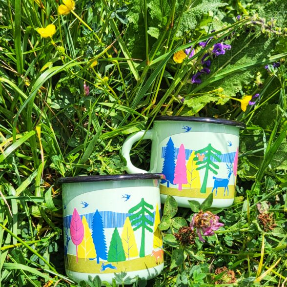 Горнятко металеве “Ліс” м’ятне