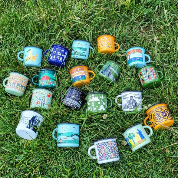 Горнятко металеве “Сирний коник” блакитне