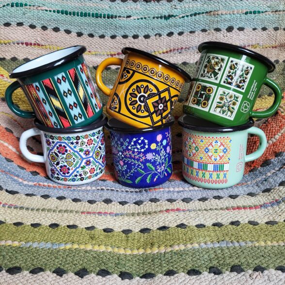 Горнятко металеве “Вишиванка” біле