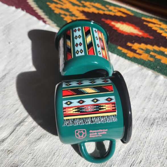 Горнятко металеве “Ліжник”  темно-зелене