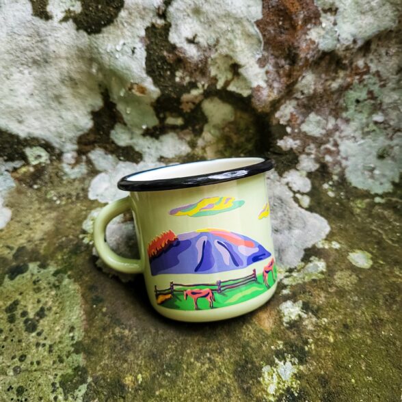 Горнятко металеве “Б’ютіфул Карпати” лимонне