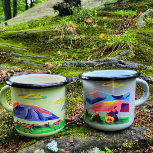 Горнятко металеве “Б’ютіфул Карпати” лимонне