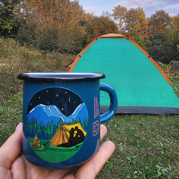 Горнятко металеве “Романтика” аквамаринове