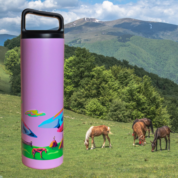 Термос металевий “Б’ютіфул Карпати” бузковий