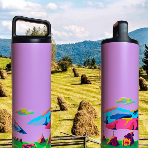 Термос металевий “Б’ютіфул Карпати” бузковий