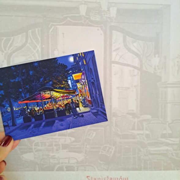 Листівка “Нічне кафе в старому місті”