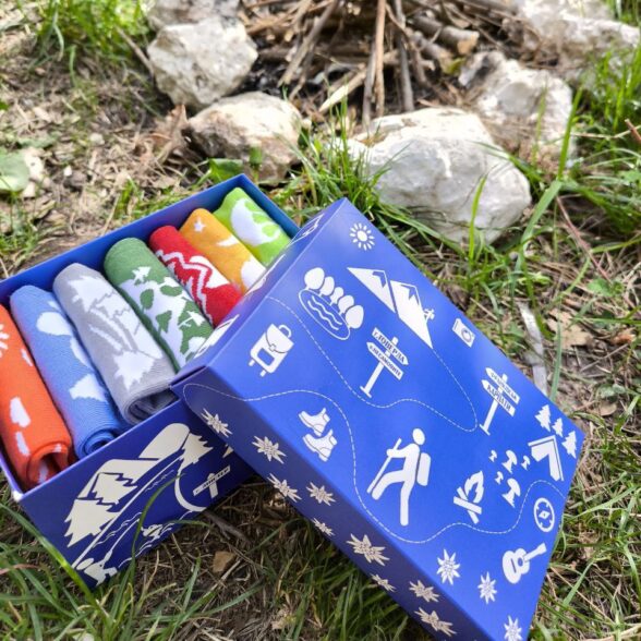 Шкарпетки набір “Тиждень у Карпатах” в подарунковій коробочці (7шт)