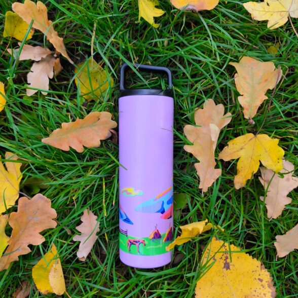 Термос металевий “Б’ютіфул Карпати” бузковий