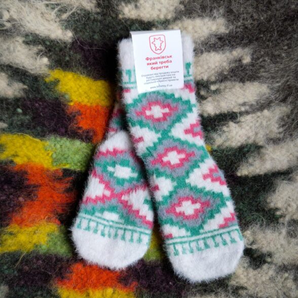 Шкарпетки теплі “Ліжник” білий