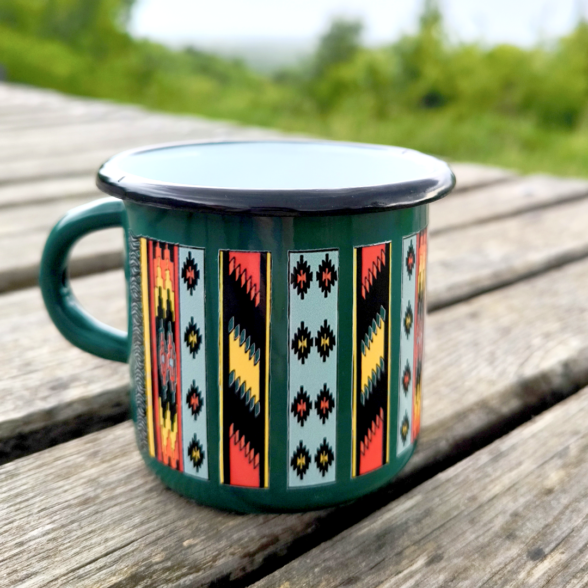 Горнятко металеве “Ліжник”  темно-зелене