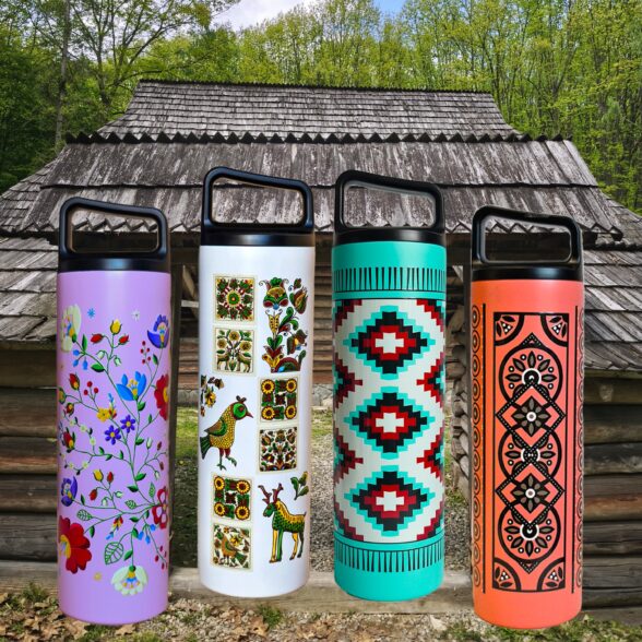 Термос металевий “Скриня” помаранчевий