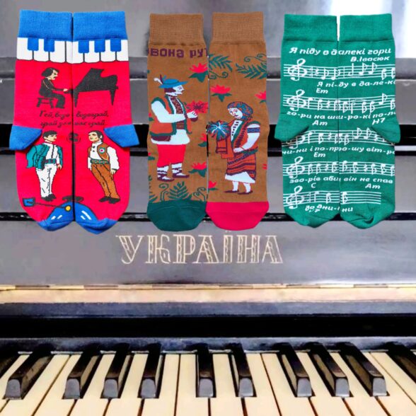 Шкарпетки набір «Пісня буде поміж нас» в подарунковій коробочці (3шт)