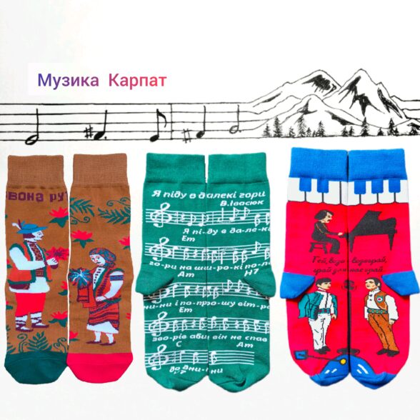 Шкарпетки набір «Пісня буде поміж нас» в подарунковій коробочці (3шт)