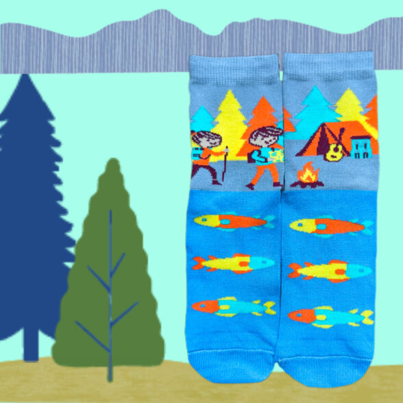 Набір дитячих шкарпеток «Мамо, я в Карпатах!» (7 шт) в подарунковій коробочці