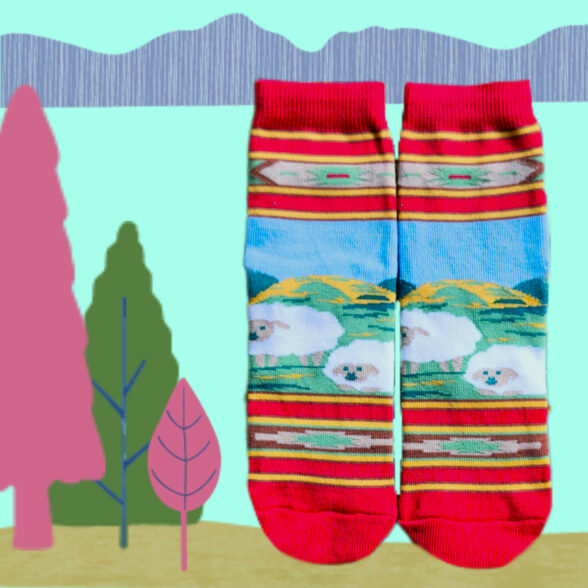 Набір дитячих шкарпеток «Мамо, я в Карпатах!» (7 шт) в подарунковій коробочці