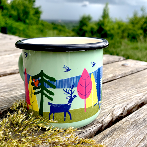 Горнятко металеве “Ліс” м’ятне