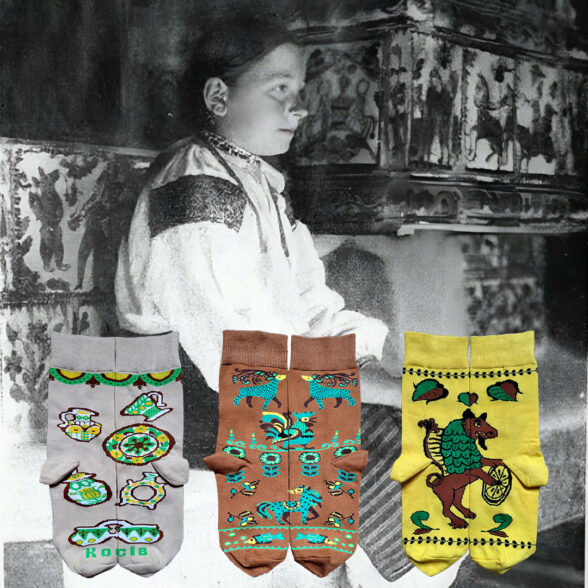 Шкарпетки набір “Косівська кераміка” (3шт)