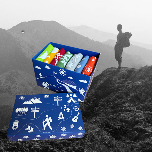 Шкарпетки набір “Тиждень у Карпатах” в подарунковій коробочці (7шт)