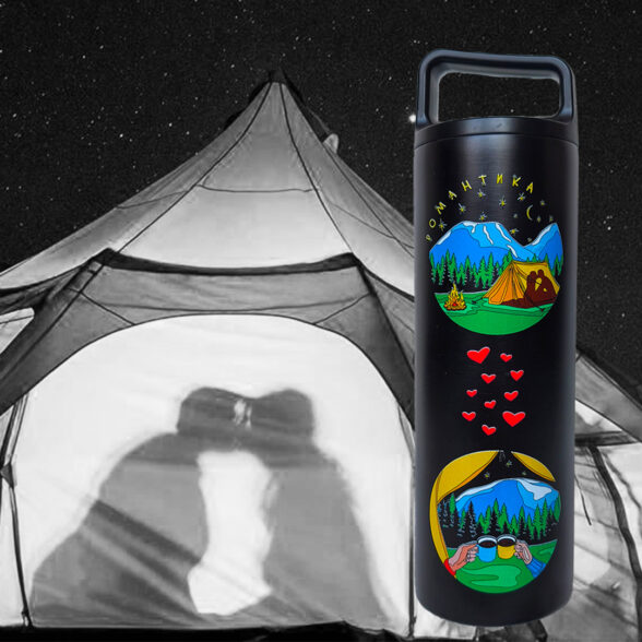 Термос металевий “Романтика” чорний