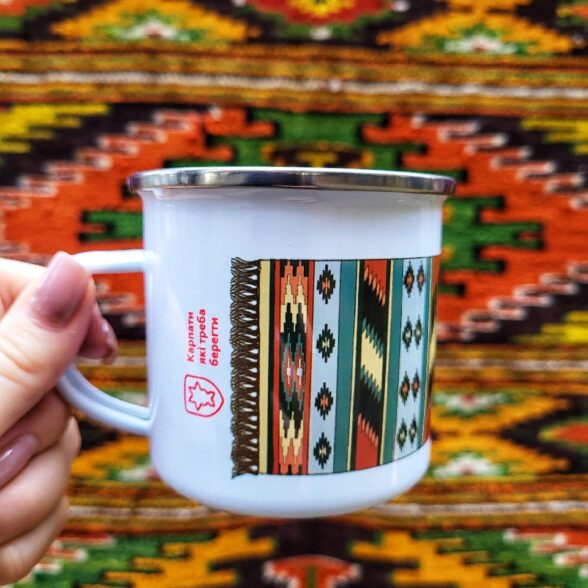 Горнятко металеве “Ліжник” біле