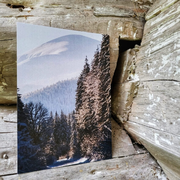 Листівка “Зимова дорога на Говерлу”