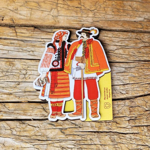 Магніт дерев’яний “Гуцули”