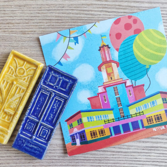 Магніт керамічний “Сині двері”