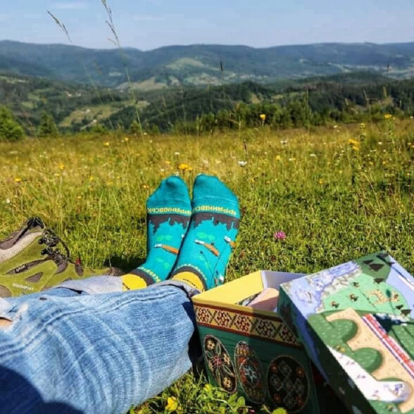 Шкарпетки набір “Вершини” в подарунковій коробочці (5шт)