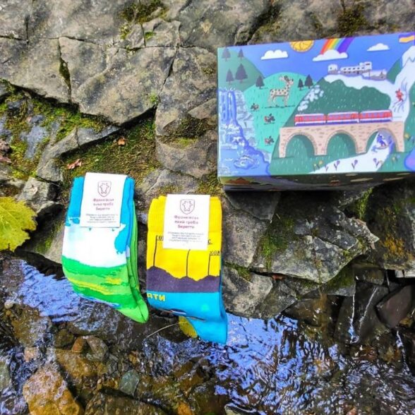 Шкарпетки набір “Вершини” в подарунковій коробочці (5шт)