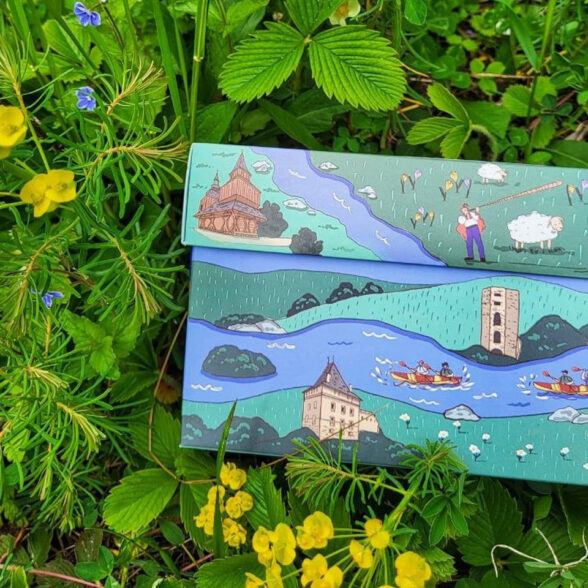 Шкарпетки набір “Вершини” в подарунковій коробочці (5шт)