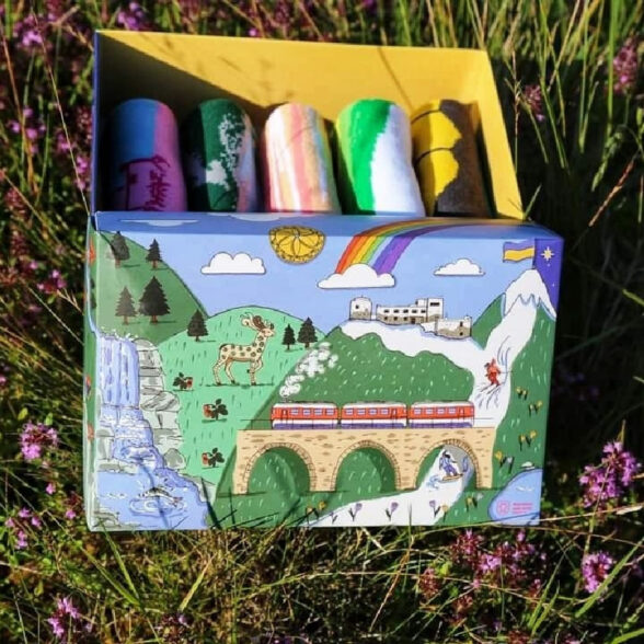 Шкарпетки набір “Вершини” в подарунковій коробочці (5шт)