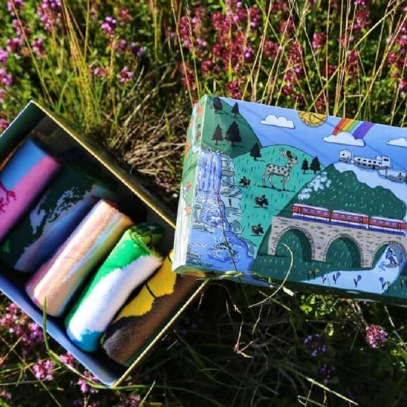 Шкарпетки набір “Вершини” в подарунковій коробочці (5шт)