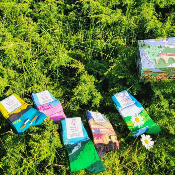 Шкарпетки набір “Вершини” в подарунковій коробочці (5шт)