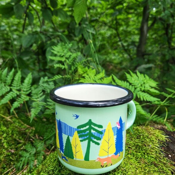 Горнятко металеве “Ліс” м’ятне