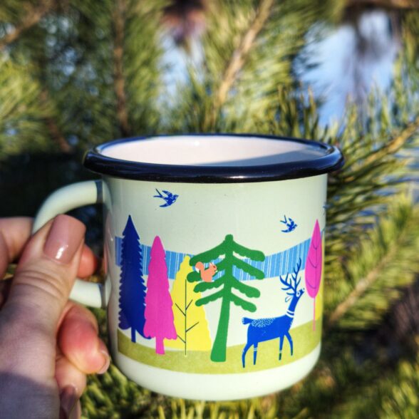 Горнятко металеве “Ліс” м’ятне